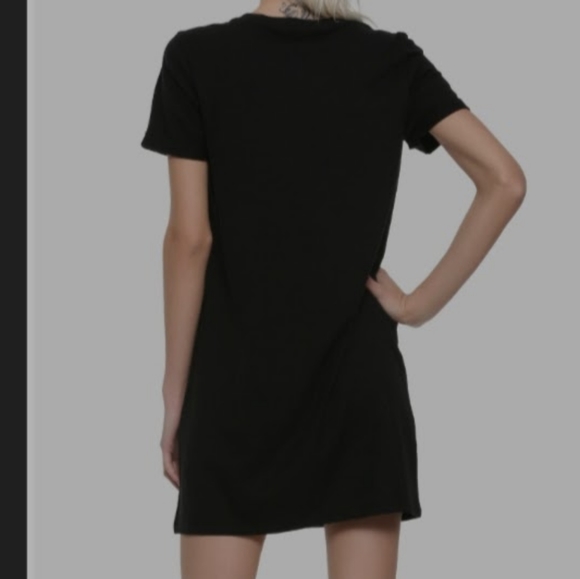 HOT TOPIC Women's Black "New Moon Who Dis?" Lace-Up Short Sleeve Dress XS - Picture 3 of 14